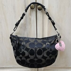 Coach Y2K Signature Soho Hobo Half-Moon Shoulder Bag Black